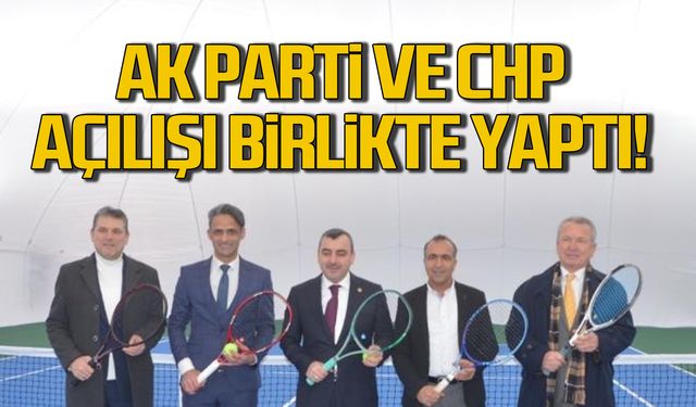 Ak Parti ve CHP Çaycuma'da açılışı birlikte yaptı!