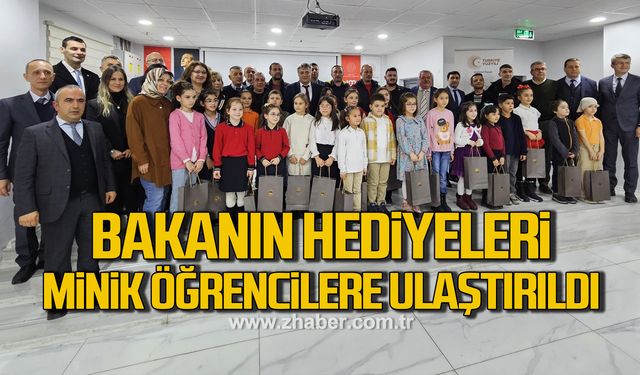 Bakan'ın hediyeleri öğrencilere ulaştırıldı