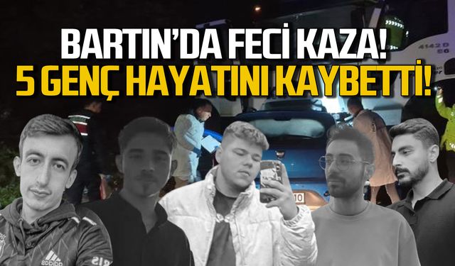 Bartın'da parti dönüşü feci kaza! 5 ölü!