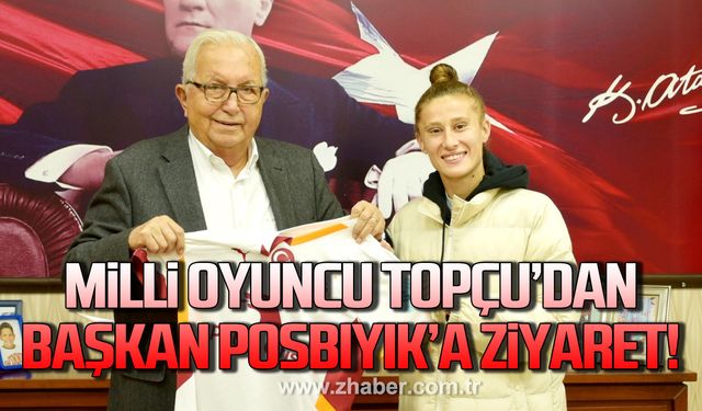 Milli oyuncu Ebru Topçu Başkan Halil Posbıyık’ı ziyaret etti!