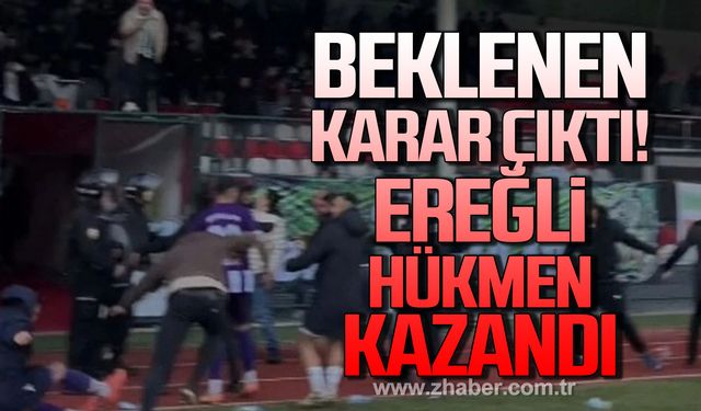 Beklenen karar çıktı! Ereğli hükmen kazandı