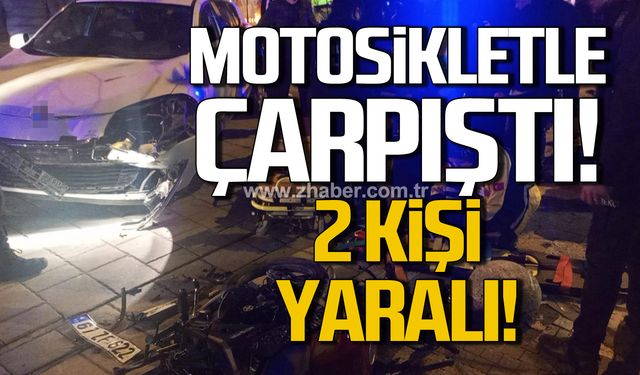 Çaycuma'da motosiklet ile otomobil çarpıştı! 2 kişi yaralandı