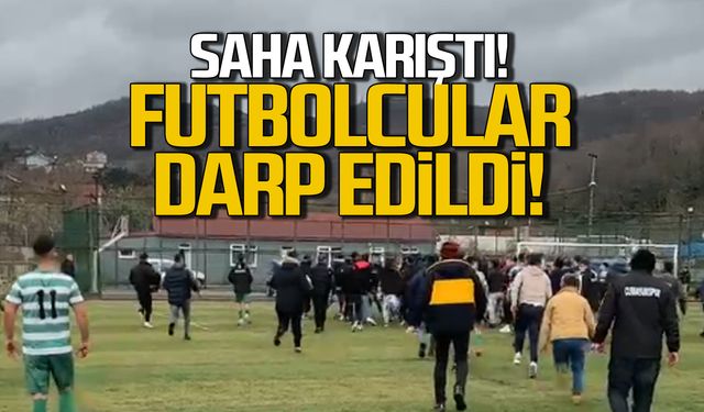 Saha karıştı! Karaelmasspor futbolcuları darp edildi!