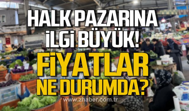 Halk pazarında fiyatlara rağmen ilgi büyük!