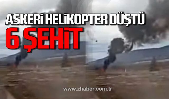 Isparta'da askeri helikopter düştü! 6 şehit!