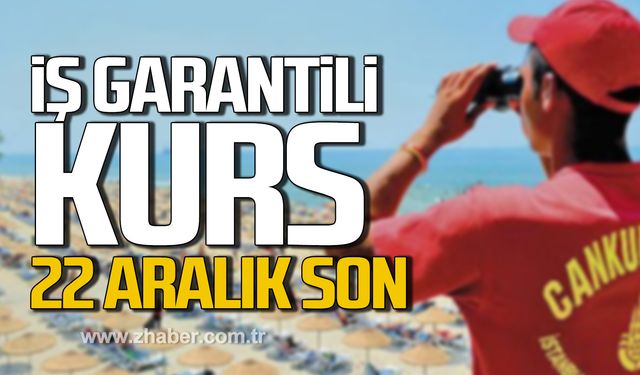 Zonguldak'ta iş garantili cankurtaran kursu açılıyor!