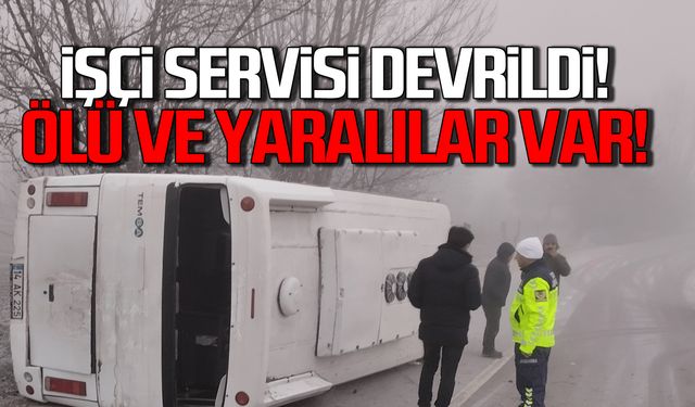 Bolu'da işçi servisi devrildi! Ölü ve yaralılar var!