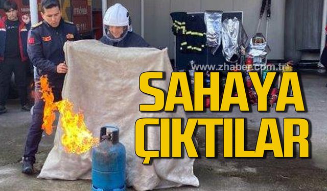 Gönüllü itfaiyeciler sahaya çıktı