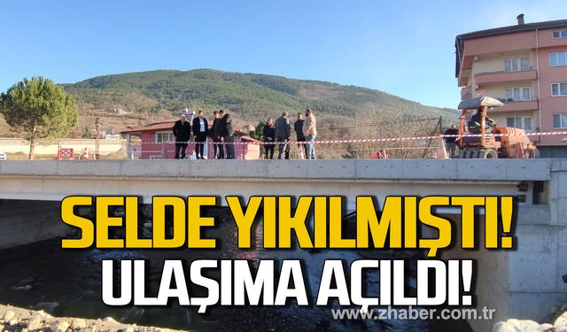 Devrek'te selde yıkılan Karasu Köprüsü yeniden ulaşıma açıldı!