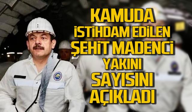 Milletvekili kamuda istihdam edilen şehit madenci yakını sayısını açıkladı