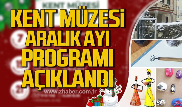 Kdz. Ereğli Belediyesi Kent Müzesi aralık ayı atölye programı açıklandı