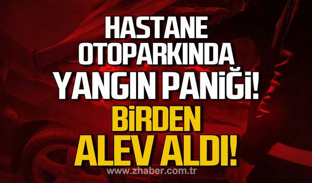 Park halindeki otomobil birden alev aldı!