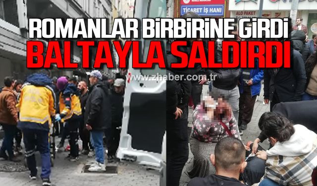 Nizam Caddesi'nde roman vatandaşlar birbirine girdi! Yaralılar var!