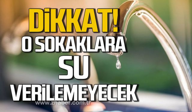 Kilimli'de bir çok sokak susuz kalacak!