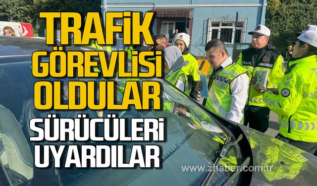 Engelli bireyler trafik görevlisi olup sürücüleri uyardı