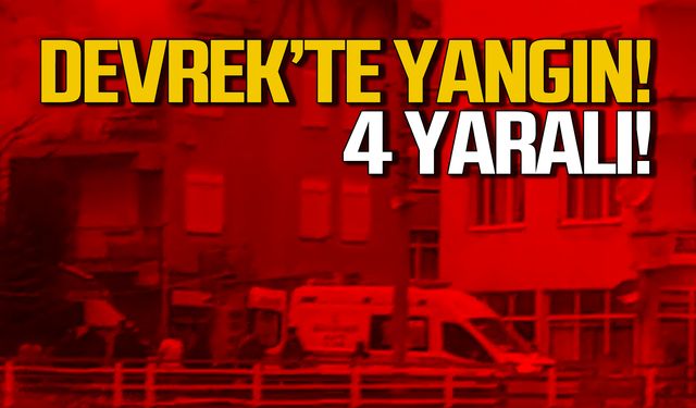 Devrek'te yangın! 4 kişi yaralandı