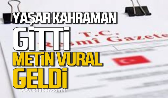 Yaşar Kahraman gitti! Metin Vural geldi!