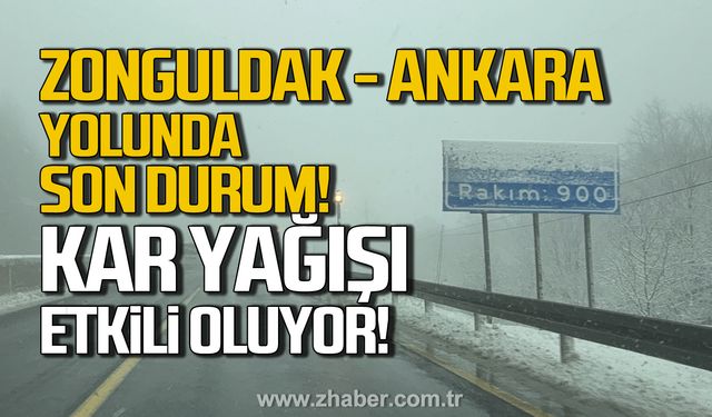 Zonguldak Ankara yolunda son durum! Kar yağışı etkili oluyor!