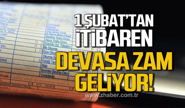 1 Şubat’tan itibaren devasa zam geliyor