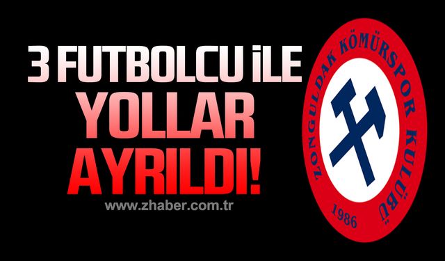 3 futbolcu ile yollar ayrıldı!