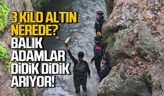 Tam 3 kilo altın kayıp! Balık adamlar didik didik arıyor!