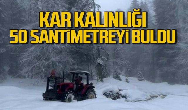 Yükseklerde kar kalınlığı 50 santimi buldu!