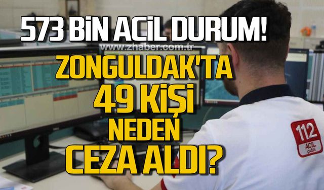 573 bin acil durum! Zonguldak'ta 49 kişi neden ceza aldı?