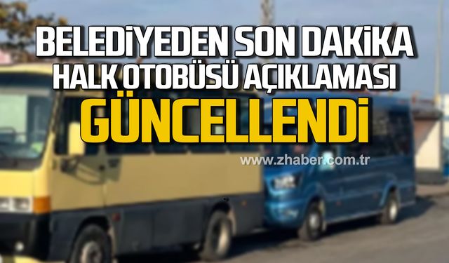 Zonguldak Belediyesi duyurdu! Özel halk otobüsü güzergahına 4 yeni hat!