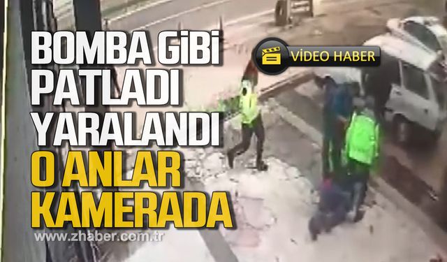 Bomba gibi patladı! O anlar kamerada!