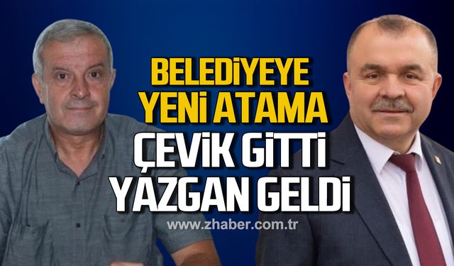 Alaplı Belediyesi'ne yeni atama! Yaşar Çevik gitti, Turgay Yazgan geldi!