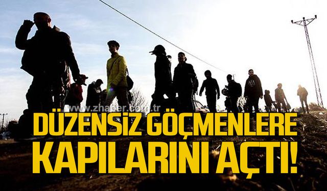 Düzensiz göçmenlere kapılarını açtı!