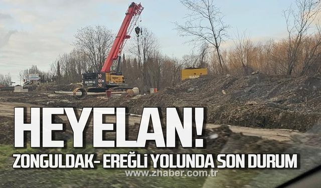 Zonguldak- Ereğli yolunda heyelanın ardından son durum!