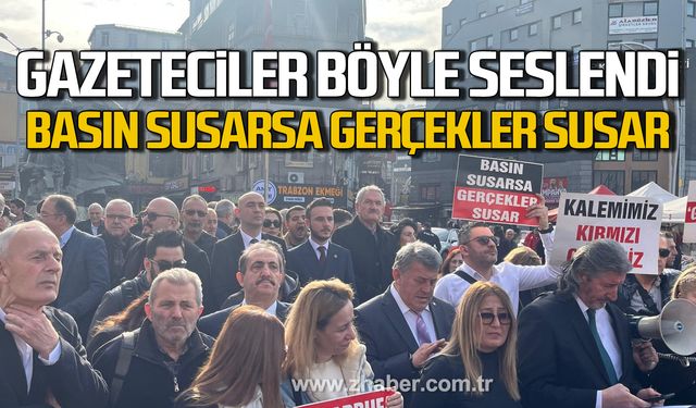 Zonguldak'ta gazeteciler seslerini böyle duyurdu! Basın susarsa gerçekler susar!