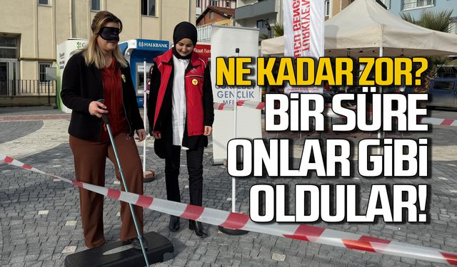 Görme engelli olmak ne kadar zor? Bir süre onlar gibi oldular