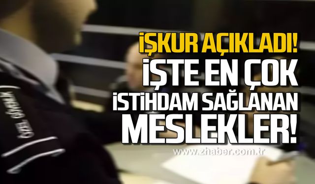 İŞKUR açıkladı! İşte en çok istihdam sağlanan meslekler!