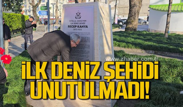 İlk deniz şehidi Recep Kahya Zonguldak'ta unutulmadı!