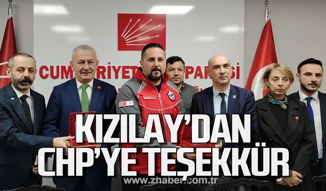 Kızılay'dan CHP'ye teşekkür plaketi!