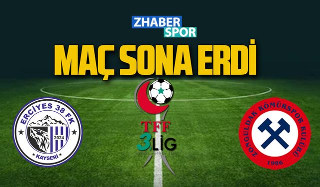 Kayseri Erciyesspor 38 FK - Zonguldakspor maçı sona erdi