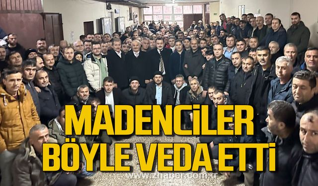 Emekliye ayrılan madenciler böyle veda etti!