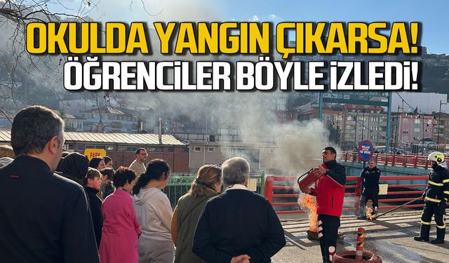 Okulda alevler yükseldi! Öğrenciler böyle izledi!