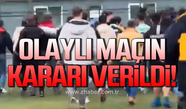 Olaylı maçın kararı verildi!