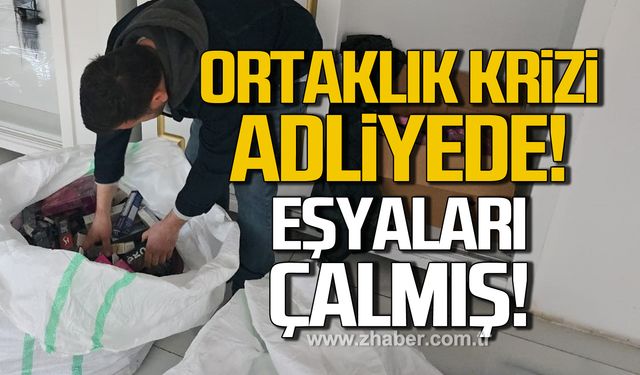 Ortaklık krizi adliyede! Eşyaları çalmış!