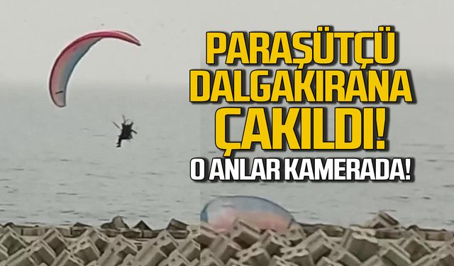 Akçakoca'da kaza! Paraşütçü kayalıklara çakıldı!