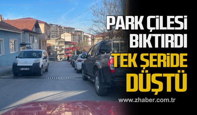 Zonguldak'ta park çilesi vatandaşı bıktırdı! Tek şeride düştü!