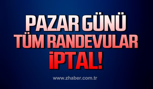 Pazar Günü Tüm Randevular İptal! Günlerden Kdz.Ereğli Belediyespor!