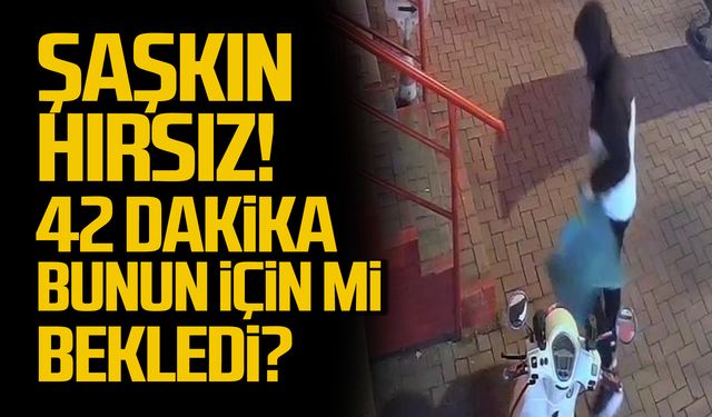 Şaşkın hırsız! 42 dakika paspas için beklemiş!