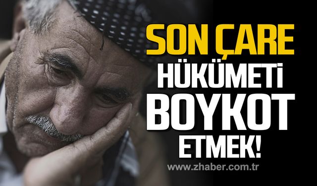 Son çare; 'Hükümeti Boykot' etmek!