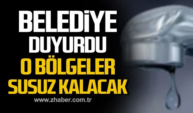 Devrek Belediyesi uyardı! Birçok bölge susuz kalacak!