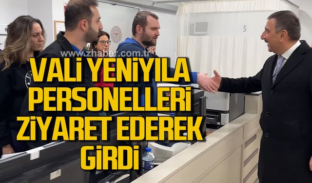 Vali Hacıbektaşoğlu 2025 yılına personelleri ziyaret ederek girdi