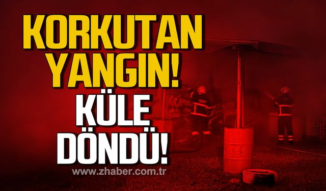 Çaycuma'da korkutan yangın! Küle döndü!